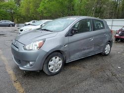 Salvage cars for sale from Copart Austell, GA: 2015 Mitsubishi Mirage DE
