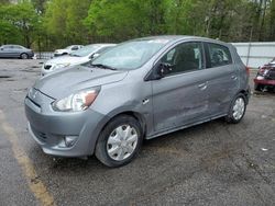 Mitsubishi Mirage salvage cars for sale: 2015 Mitsubishi Mirage DE