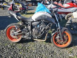Salvage motorcycles for sale at Eugene, OR auction: 2019 Yamaha MT07