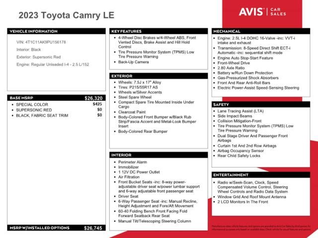 2023 Toyota Camry LE