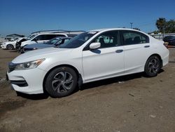 Salvage cars for sale from Copart San Diego, CA: 2016 Honda Accord LX