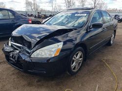 Salvage cars for sale at Elgin, IL auction: 2007 Honda Accord EX