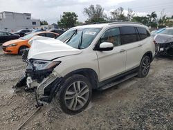 Salvage cars for sale from Copart Opa Locka, FL: 2018 Honda Pilot Elite