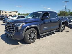 Salvage cars for sale from Copart Wilmer, TX: 2022 Toyota Tundra Crewmax Limited