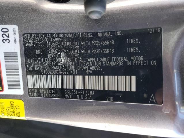 2019 Toyota Sienna XLE