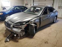 Salvage cars for sale at Franklin, WI auction: 2017 Infiniti Q50 Premium