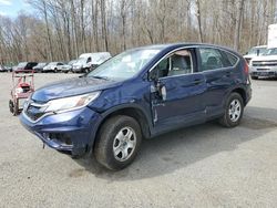 Salvage cars for sale at East Granby, CT auction: 2015 Honda CR-V LX
