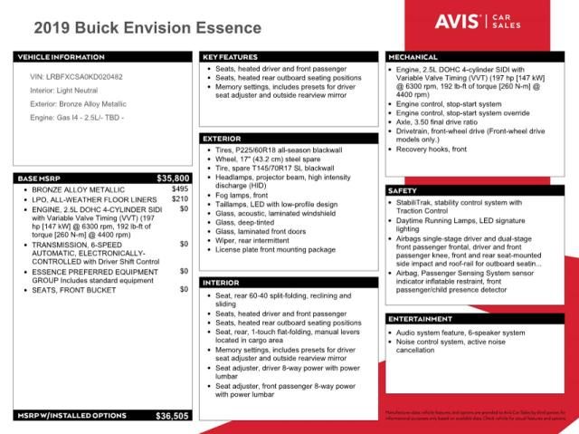 2019 Buick Envision Essence