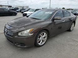 Salvage cars for sale from Copart Grand Prairie, TX: 2012 Nissan Maxima S