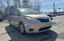 Salvage cars for sale at North Billerica, MA auction: 2012 Toyota Sienna LE