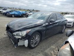 Salvage cars for sale at San Diego, CA auction: 2019 Infiniti Q50 Luxe
