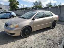 Salvage cars for sale from Copart Opa Locka, FL: 2006 Toyota Corolla CE