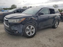 Salvage cars for sale at Des Moines, IA auction: 2015 Toyota Highlander Limited