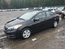 Salvage cars for sale from Copart Graham, WA: 2016 KIA Forte LX