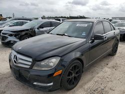 Salvage cars for sale from Copart Houston, TX: 2013 Mercedes-Benz C 250