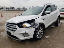 Salvage cars for sale at Pekin, IL auction: 2018 Ford Escape Titanium