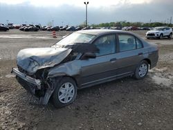 Salvage cars for sale at Indianapolis, IN auction: 2005 Honda Civic DX