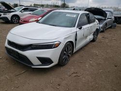 Salvage cars for sale from Copart Elgin, IL: 2022 Honda Civic EXL