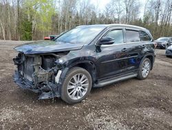 Salvage cars for sale from Copart Ontario Auction, ON: 2016 Toyota Highlander XLE