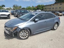 Salvage cars for sale from Copart Opa Locka, FL: 2020 Toyota Corolla LE