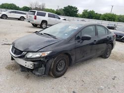 Salvage cars for sale at San Antonio, TX auction: 2015 Honda Civic LX