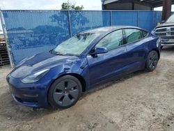 Salvage cars for sale at Riverview, FL auction: 2022 Tesla Model 3
