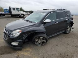 Salvage cars for sale at Pennsburg, PA auction: 2016 Chevrolet Equinox LTZ