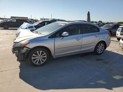 Honda Civic exl salvage cars for sale: 2012 Honda Civic EXL