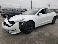 Salvage cars for sale from Copart Sun Valley, CA: 2018 Tesla Model 3