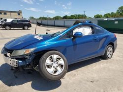 Salvage cars for sale at Wilmer, TX auction: 2013 Honda Civic LX