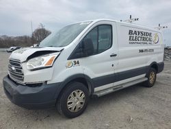 Salvage trucks for sale at Assonet, MA auction: 2015 Ford Transit T-250