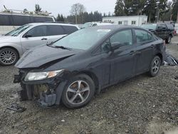 Salvage cars for sale from Copart Graham, WA: 2015 Honda Civic SE