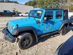 Salvage cars for sale at Seaford, DE auction: 2017 Jeep Wrangler Unlimited Sport