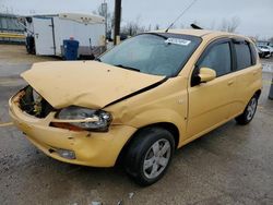 Salvage cars for sale from Copart Pekin, IL: 2007 Chevrolet Aveo Base