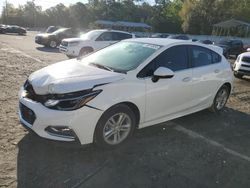 Salvage cars for sale from Copart Savannah, GA: 2017 Chevrolet Cruze LT