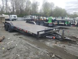 Buy Salvage Trucks For Sale now at auction: 2021 Lqni 20' Fltbed