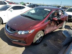 Salvage cars for sale from Copart Tucson, AZ: 2014 Honda Civic LX