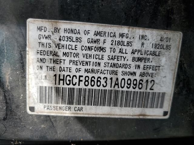 2001 Honda Accord Value
