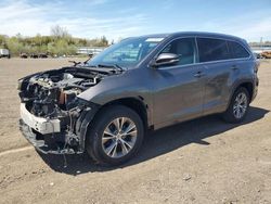 Salvage cars for sale from Copart Columbia Station, OH: 2014 Toyota Highlander XLE