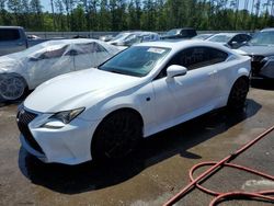 Salvage cars for sale at Harleyville, SC auction: 2015 Lexus RC 350