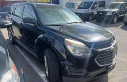 Chevrolet Equinox LS salvage cars for sale: 2016 Chevrolet Equinox LS