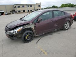 Salvage cars for sale from Copart Wilmer, TX: 2017 KIA Forte LX