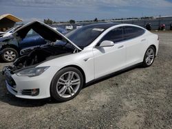 Salvage cars for sale at Antelope, CA auction: 2012 Tesla Model S