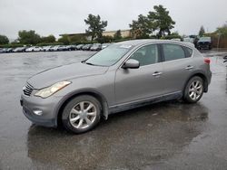 Salvage cars for sale from Copart San Martin, CA: 2008 Infiniti EX35 Base
