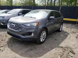 Salvage cars for sale at Waldorf, MD auction: 2022 Ford Edge Titanium