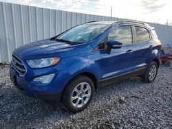 Salvage cars for sale from Copart Columbus, OH: 2018 Ford Ecosport SE