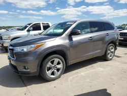 Salvage cars for sale from Copart Grand Prairie, TX: 2016 Toyota Highlander Limited