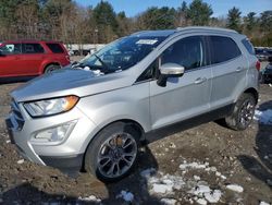 Salvage cars for sale at Mendon, MA auction: 2020 Ford Ecosport Titanium