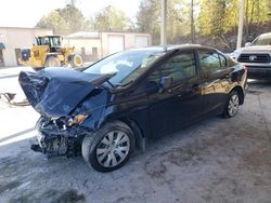 Salvage cars for sale from Copart Hueytown, AL: 2012 Honda Civic LX