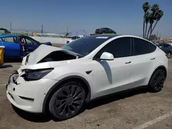 Salvage cars for sale at Van Nuys, CA auction: 2022 Tesla Model Y